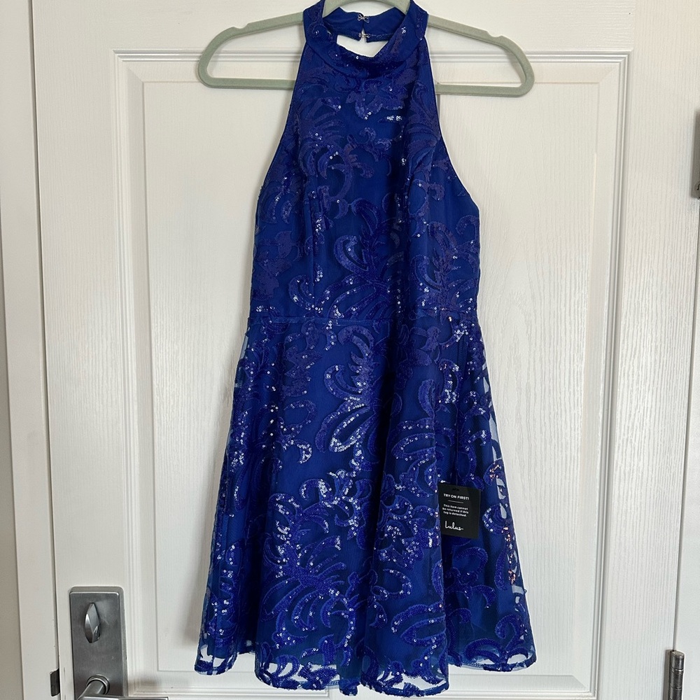 Blue mini fit and flare
